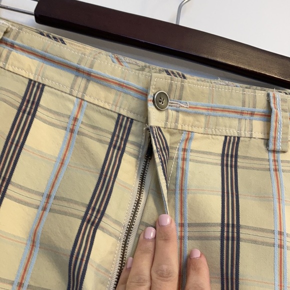 Tommy Bahama Shorts Mens 36 x 6 Yellow Plaid Cotton Silk Chino - Picture 4 of 9